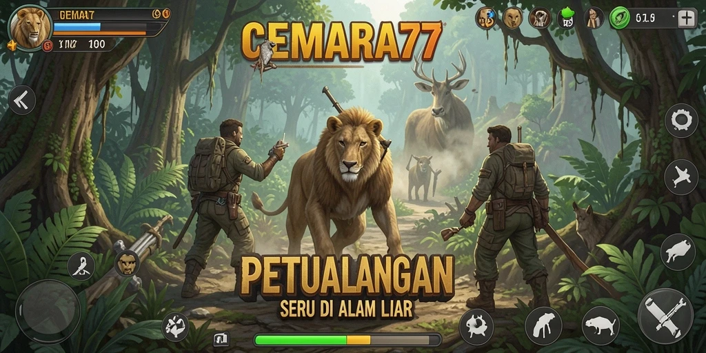 Tangkapan layar permainan CEMARA77 menunjukkan aksi menegangkan dalam petualangan.