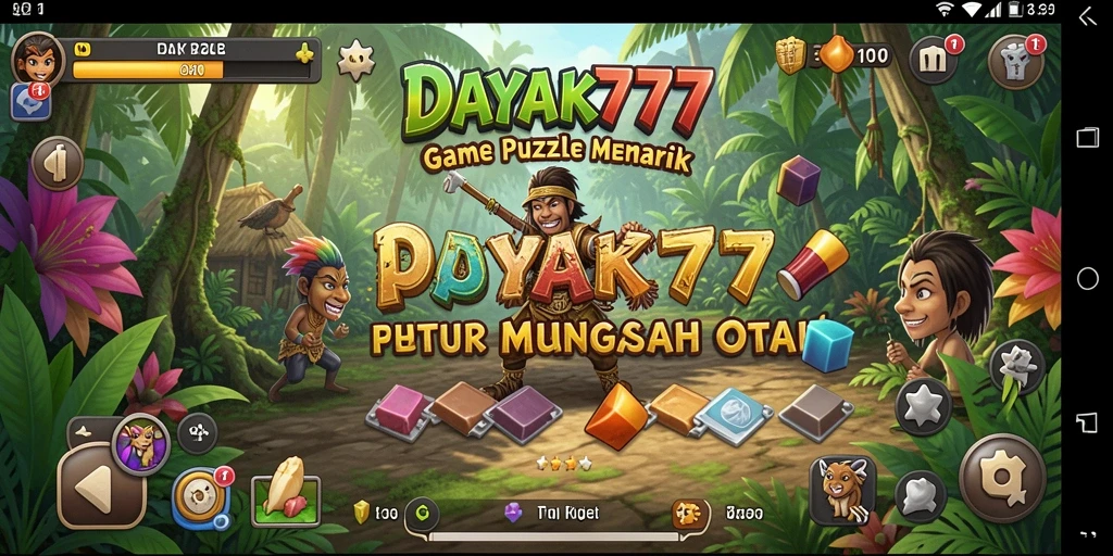 Tampilan gameplay DAYAK777 yang menyenangkan dan menantang.