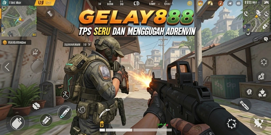 Screenshot menunjukkan aksi seru dalam gameplay TPS GELAY88.