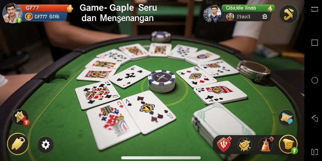 Tampilan gameplay Gaple yang menarik dan interaktif.