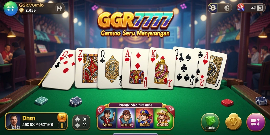 Screenshot gameplay domino GGR7777 yang penuh aksi.