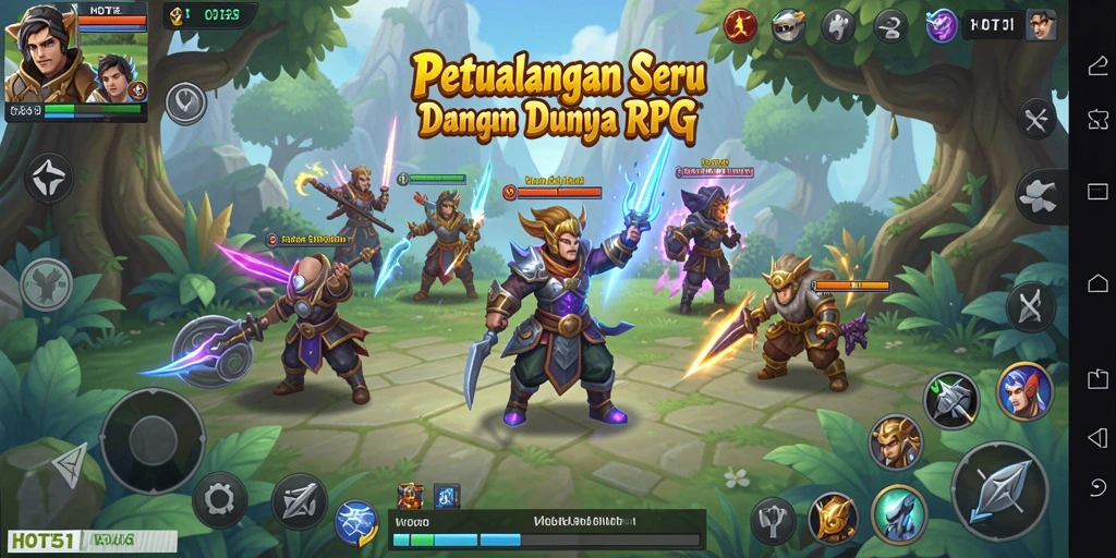Screenshot menampilkan petualangan menarik dalam gameplay RPG.