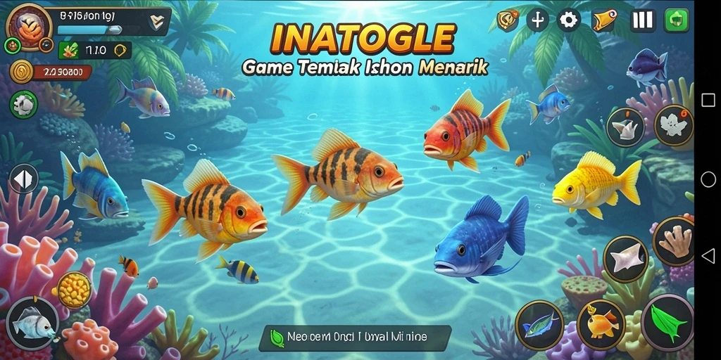 Gameplay seru dalam INATOGEL saat menangkap ikan besar.