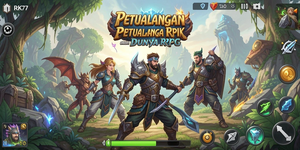 Tampilan gameplay RPG yang menarik dan penuh aksi.