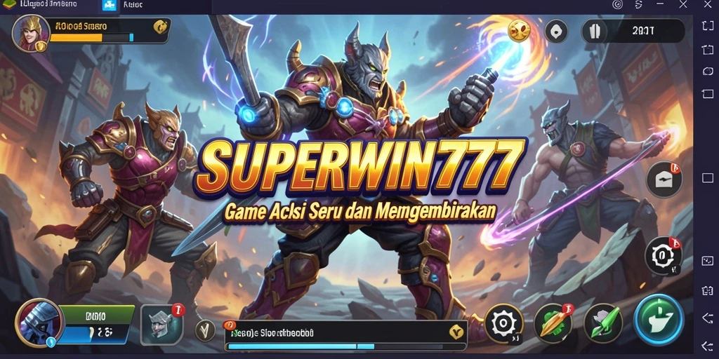Screenshot menampilkan gameplay aksi mendebarkan di SUPERWIN777.